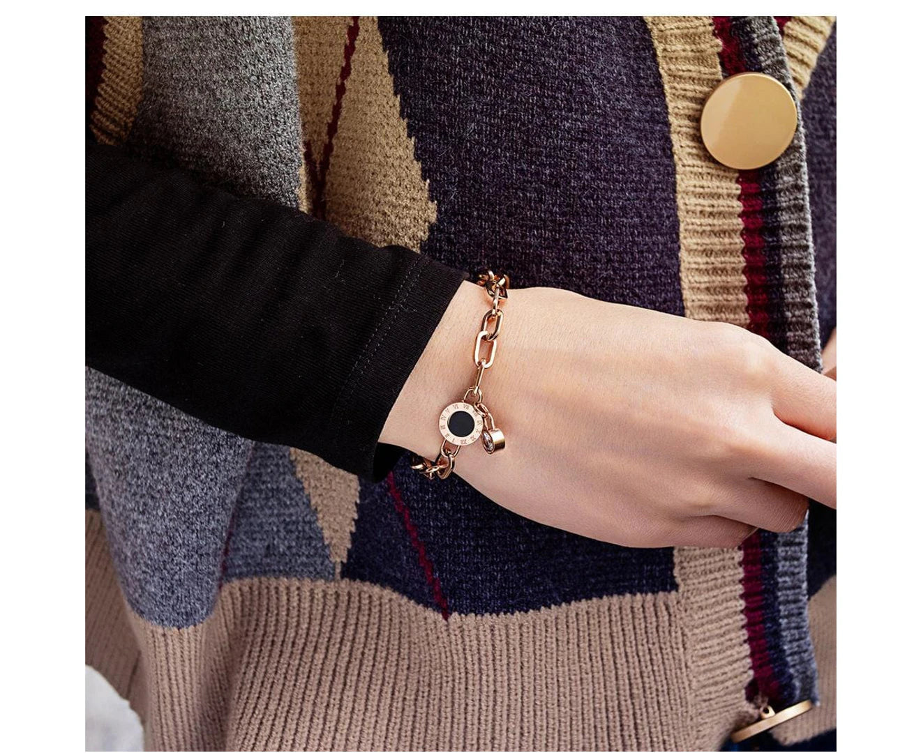  Numeral Bracelet in Rose Gold Layered Steel Jewellery