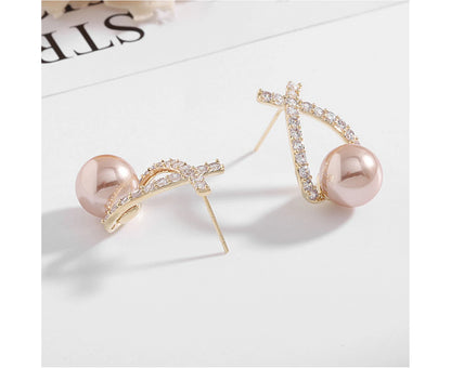 Shaped Rhinestones  Long Lasting Ear Studs 