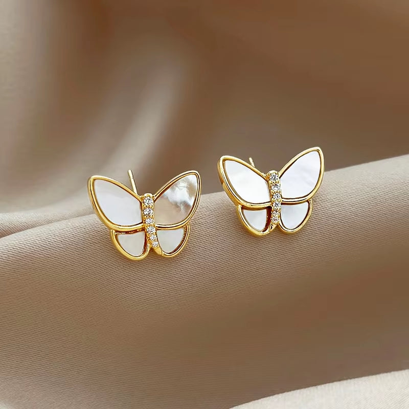 New Classic Inlaid Shell Butterfly Gold 