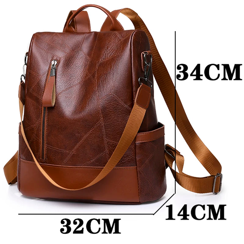 High Quality Soft Leather Backpack 