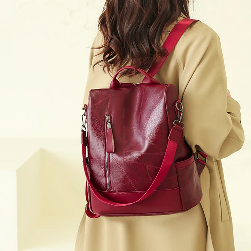 High Quality Soft Leather Backpack 