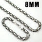 Stainless Steel Men Jewelry Set Bracelet Necklace Sets 11Mm Width 