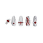 Trendy Fashion Nail Ring  Set Silver Color Irregular Nail Pieces Adjustable 