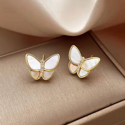 New Classic Inlaid Shell Butterfly Gold 