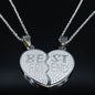 2 PCS Heart Best Friend Stainless Steel Necklace 