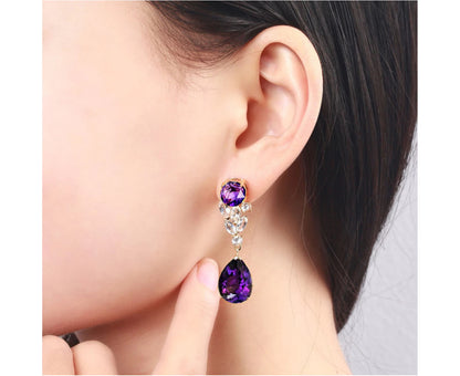  Water Drop-Shaped Pendant Rhinestone Jewelry