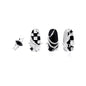 Trendy Fashion Nail Ring  Set Silver Color Irregular Nail Pieces Adjustable 