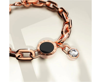  Numeral Bracelet in Rose Gold Layered Steel Jewellery