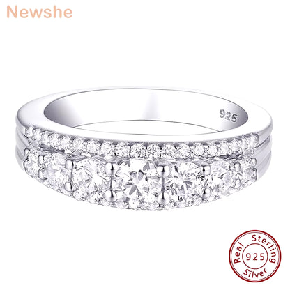 925 Sterling Silver Eternity Ring 1.1Ct round White 