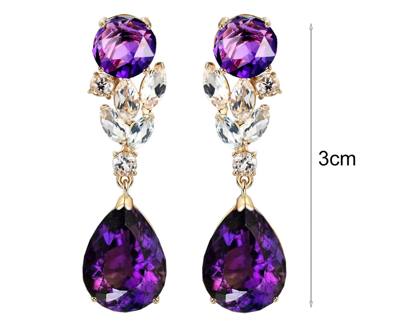  Water Drop-Shaped Pendant Rhinestone Jewelry