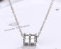 Trendy Mosaic Zircon Interlock round Circle Silver Color Necklaces 