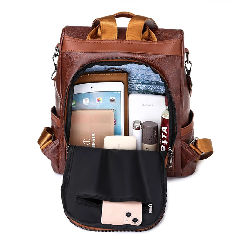 High Quality Soft Leather Backpack 