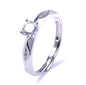 2Pcs Silver Color Couple Lover Promise Ring for Women Man Unisex 