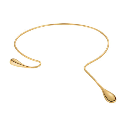 Water Drop Choker Trending Necklaces Gold Color 