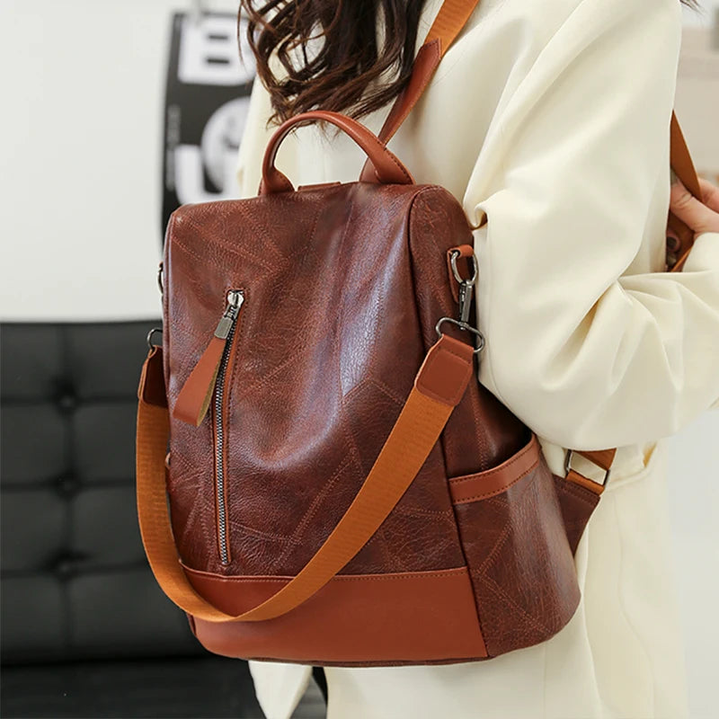 High Quality Soft Leather Backpack 