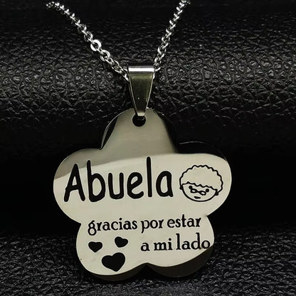 Spain Grandmother Stainless Steel Necklace Jewelry 