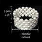 Pearl Prom Silver Color Crystal Bracelet Necklace Earrings Jewellery Sets