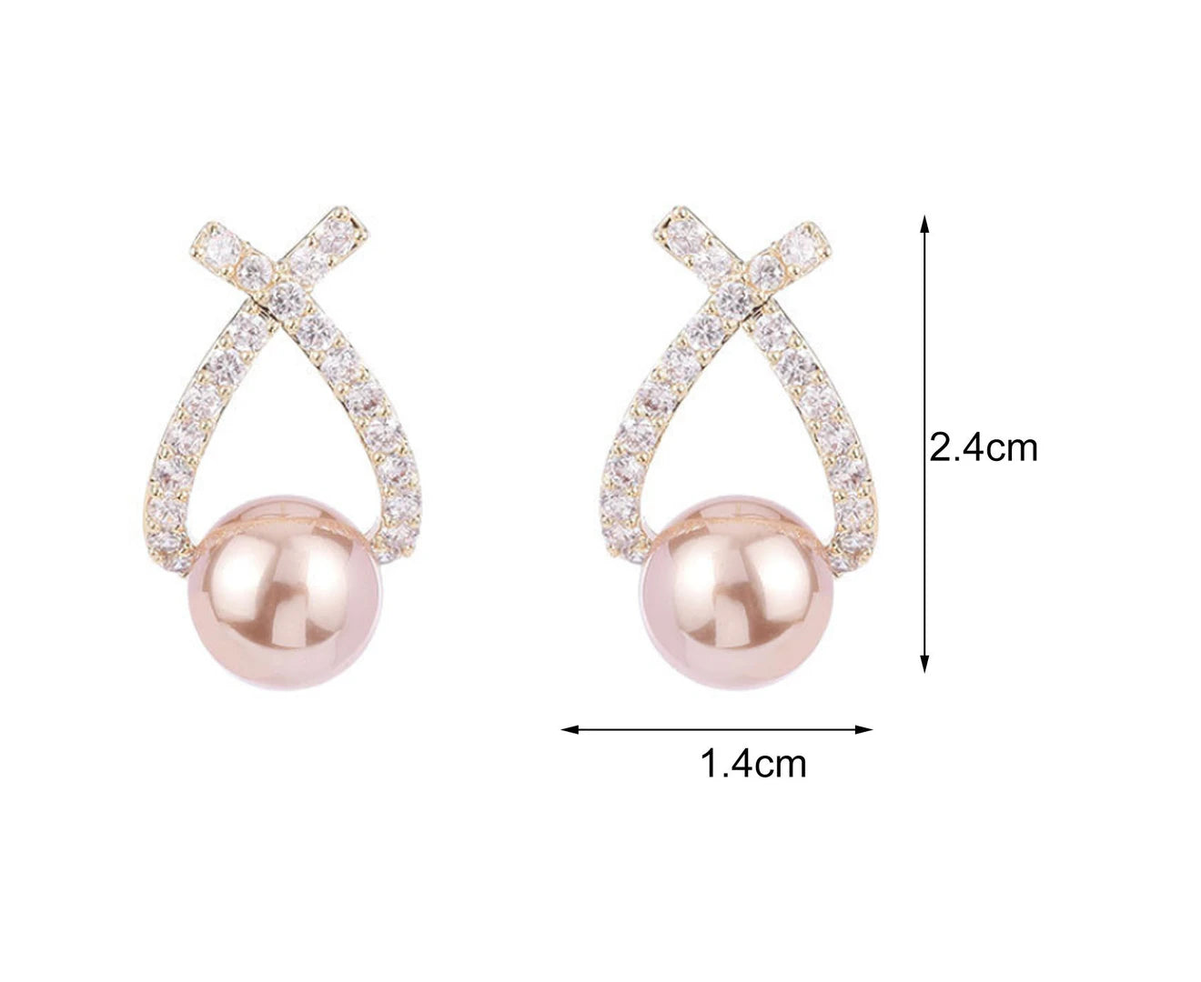 Shaped Rhinestones  Long Lasting Ear Studs 