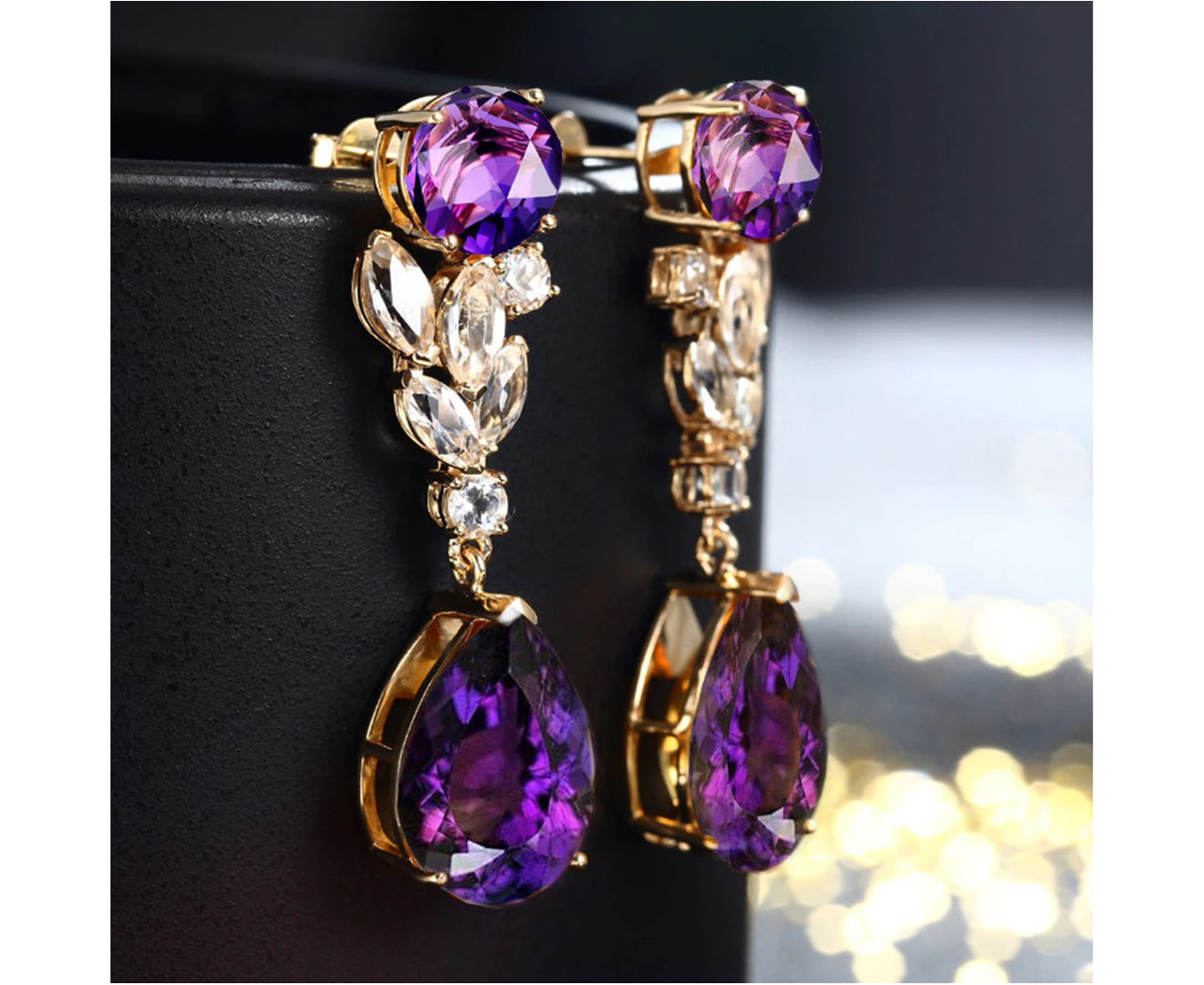  Water Drop-Shaped Pendant Rhinestone Jewelry